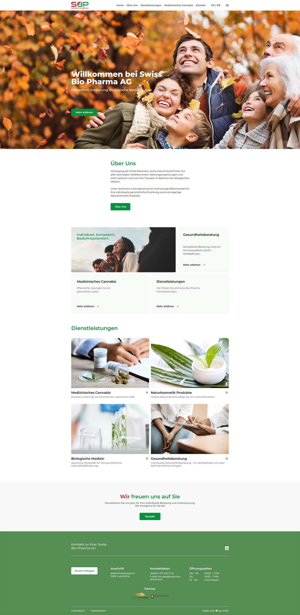 Swiss bio pharma website