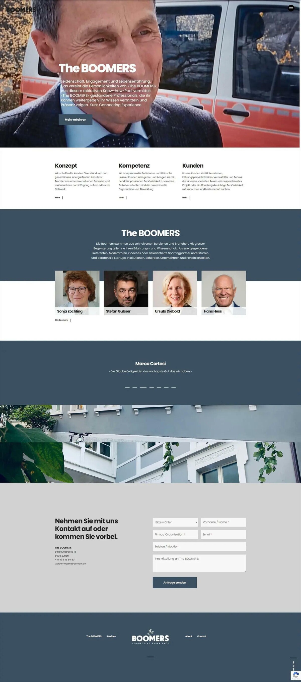 The BOOMERS Full Website Image
