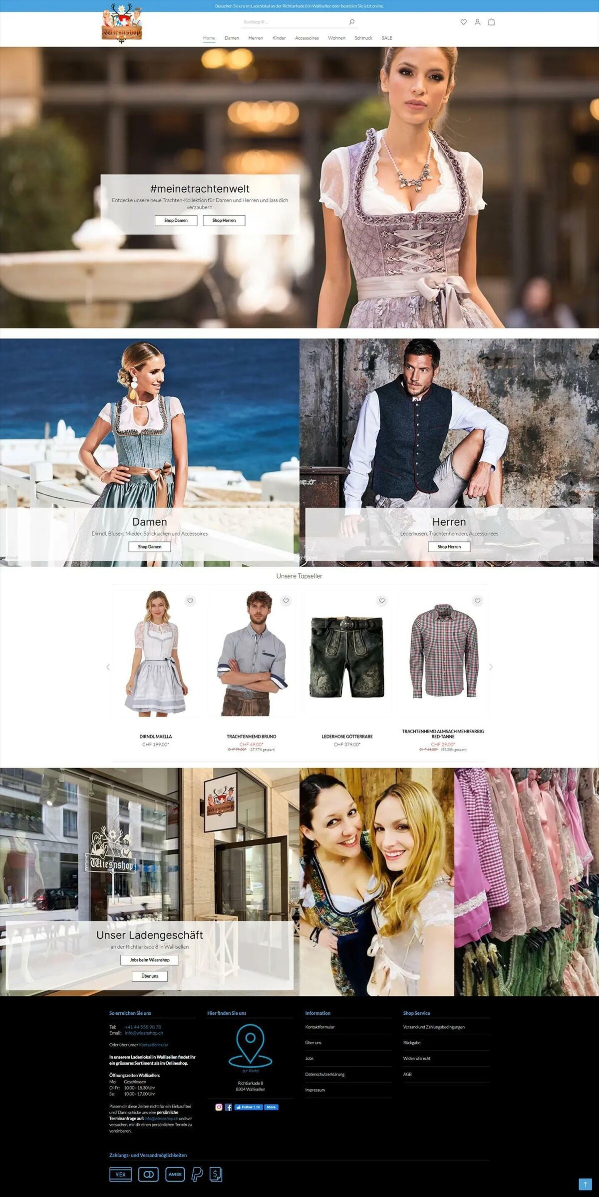 Wiesnshop Full Website Image
